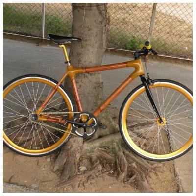 China Naturefly Carbon Fiber Road Bike Track Bike Bamboo Fixie Bicycle Fixed Gear Bike Kids Go Bike 700c for sale