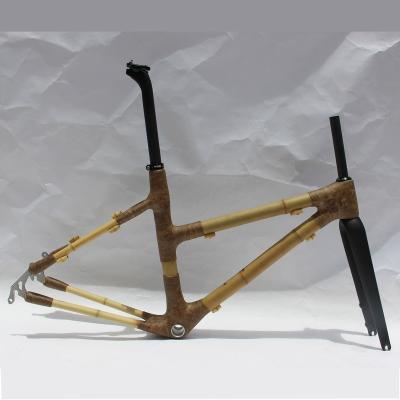 China Road Bikes Bamboo Frameset Road Disc Frame Bike Gravel Bike Free Shipping Full Speed ​​Bike For 700x35c To 42c for sale