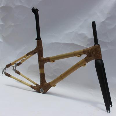 China Road Bikes Bamboo Frameset Road Disc Frame Bike Gravel Bike Free Shipping Full Speed ​​Bike For 700x35 To 42c for sale