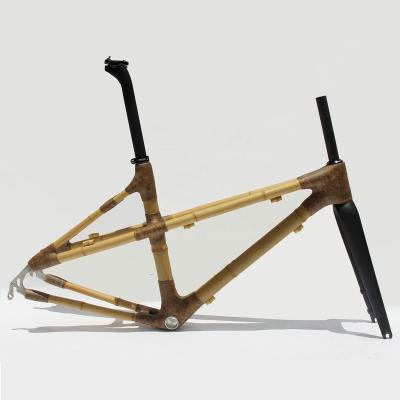 China Road Bikes Bamboo Frameset Road Disc Frame Bike Gravel Bike Free Shipping Full Speed ​​Bike For 700x35c To 42c for sale