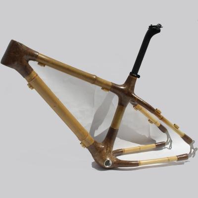 China Naturefly Fat Bike Frame 26er Mountain Mountain Bikes Bamboo Snow Bicycle Direct Mount 135mm for sale