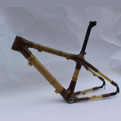 China Naturefly Mountain Bikes Bamboo Fat Bike Mountain Frame 26er Snow Bicycle Frameset By 26x4.0 Axle for sale