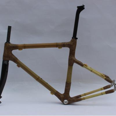 China Road Bikes Bamboo Frameset Gravel Frameset Road Disc Frame Bike High Speed ​​Gravel Bike for 700x35c to 42c for sale