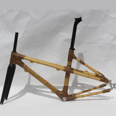 China Road Bikes Bamboo Frameset Bamboo Frameset Road Disc Frame Gravel Bike High Speed ​​Bike for 700x35 to 42c for sale