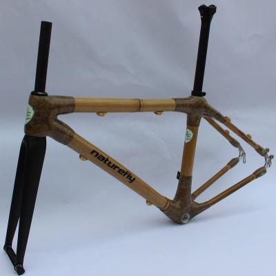 China Road Bikes Bamboo Bicycle Frameset Frameset Bamboo Frameset Road Frame Naturefly Bike Full Speed ​​Bike 700c for sale