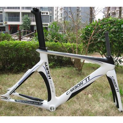 China Road Bikes Naturefly 700c White Carbon Track Bike Frame FiXie Bike Single Speed ​​Frameset Fixed Speed ​​Frame for sale