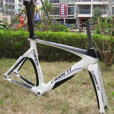 China Road Bikes Naturefly 700c White Carbon Track Bike Frame FiXie Bike Single Speed ​​Frameset Fixed Speed ​​Frame for sale