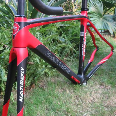 China Road Bikes OEM Naturefly 700c Carbon Bike Frame Track FiXie Frameset Single Speed ​​Frameset Fixed Speed ​​Frame for sale