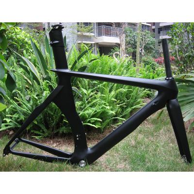 China Road Bikes Black OEM 700c Carbon Road Bike Frame Triathlon Bicycle Frame Trial Time Frameset Full Speed for sale