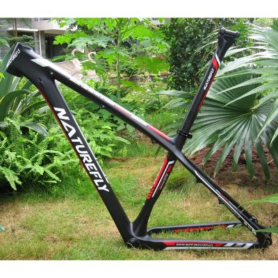 China Free Shipping Red Black Mountain Bikes 29er Hardtail Carbon Mountain Bike Frame MTB Bicycle Frame for sale