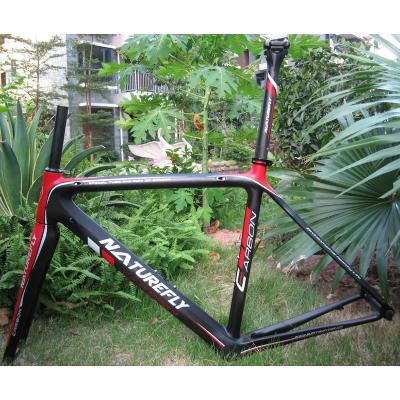 China Road Bikes Naturefly 700c Carbon Frameset Super Light Weight Bicycle Frame Bicycle Free Shipping Full Speed ​​Frame for sale