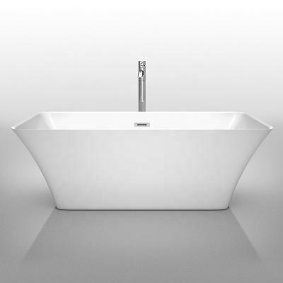 China Eco - Friendly Material Flat Relax Bathtub White Freestanding Acrylic Soaking Bathtub for sale