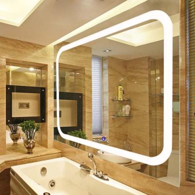 China Chinese Home Makeup LED Lighted Bathroom Mirror With Blue Tooth for sale