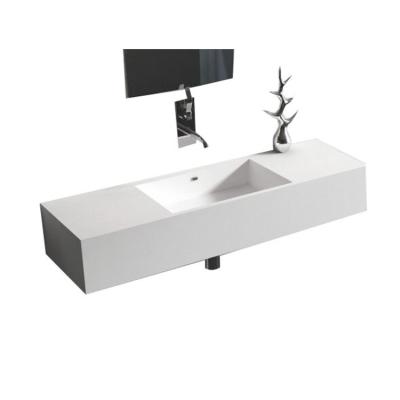 China Eco - Friendly Stand Over Resin Acrylic Solid Exterior Stone Wall Hung Bathroom Sink for sale