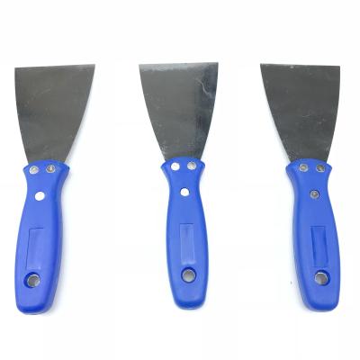 China Universal 3 Inch Good Quality Cheap Amazon Carbon Steel Plastic Putty Knife Price Plastic Polished Scraper Blade Set For Construction Tools for sale