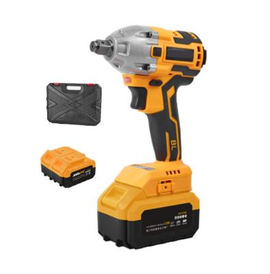 China 20v Lithium Batter Brushless Cordless Impact Wrench 1/2 High Torque Electric Wrench Set On Sale 3000mAh for sale