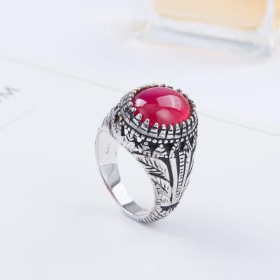 China Original Hiphop Hydis Jewelry Antique Vintage Men Ring Pure Silver for sale