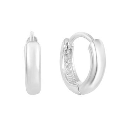 China FASHIONABLE Hydis Jewelry Minimalism Round Polish Shiny Not Tarnish Small Silver Circle Earring for sale