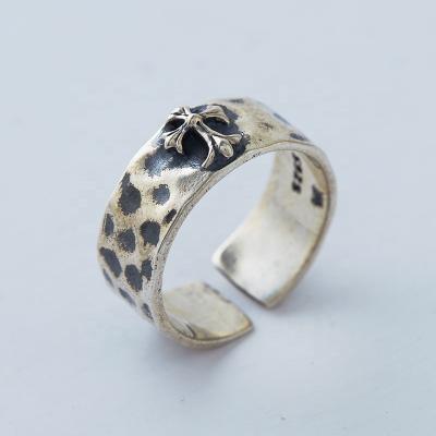 China Hydis Bronze Color Casual / Sporting Jewelry Antique Finishing Seal Ring 925 Sterling Silver for sale