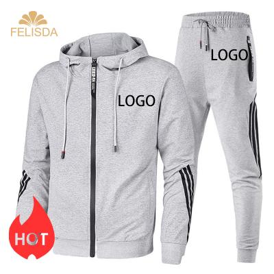 China Dropshipping Breathable Men's Full Zipper 2 Pieces Casual Sports Sports Sets Plus Size Jacket Pants Fitness Jogging Sweat Tracksuit Set for sale