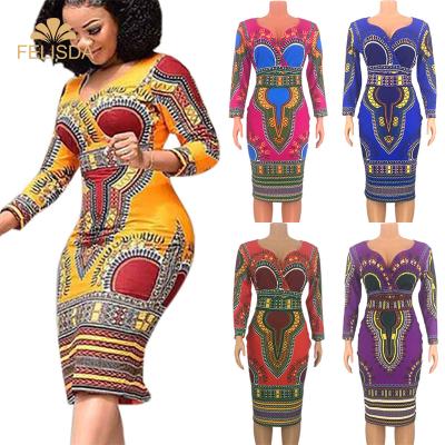 China African Print Ethnic Anti-static Maxi Dress Patterns Clothing Summer Fashion 2020 New Styles Plus Size Traditional African Long Women Dress for sale