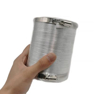 China 4inch 100mm 8FT Flexible Aluminum Foil Ventilation Parts HVAC Ventilation System Flexible Air Duct for sale