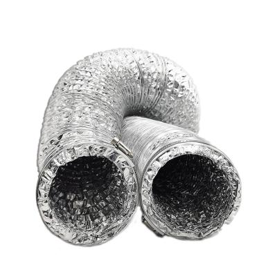 China Flexible HVAC Systems Parts Non-insulated Aluminum Foil 6 Inch 8ft Flexible Ventilation Air Duct 2 Pieces Per Box Supipes-06 Contemporary for sale