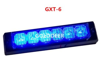 China Blue Tir Lens 6 W LED Lighthead , Safety Signal LED Warning Lights for sale