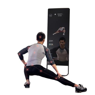 China Modern Smart Fitness Mirror Exercise With Camera Touch Screen Lager Fitting Led Mirror for sale