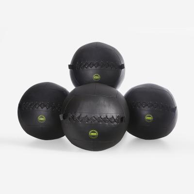 China Wholesale High Quality Soft Feeling Fitness Weighted PU Power Training Medicine Soft Leather Wall Balls for sale