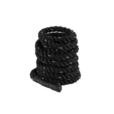 China Polyester Physical Training Durable Strand Twisted Battle Ropes Bodybuilding Big Workout 9Mm 38mm or 50mm US Army Battle Rope for sale