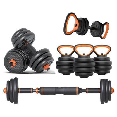 China Adjustable Multifunctional Free Weight Sets With Connecting Rod Adjustable Dumbell Barbell Portable Set for sale