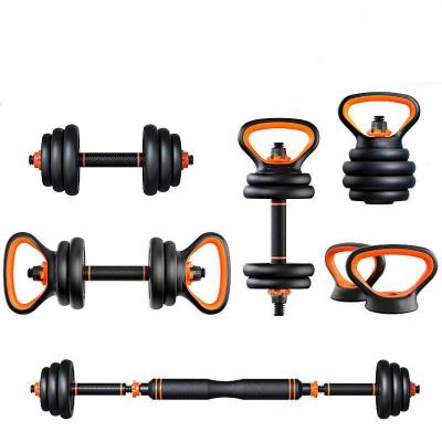 China 4 Adjustable In 1 Adjustable Dumbbell Free Weight Sets With Connecting Rod Dumbbell Adjustable And Barbell Set for sale