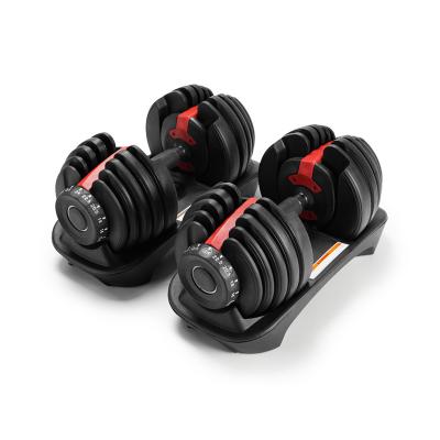 China Simple Home Use Quick Adjust Weight Dumbbell With Adjustable Workout Exercise Posters Dumbbell Fitness for sale