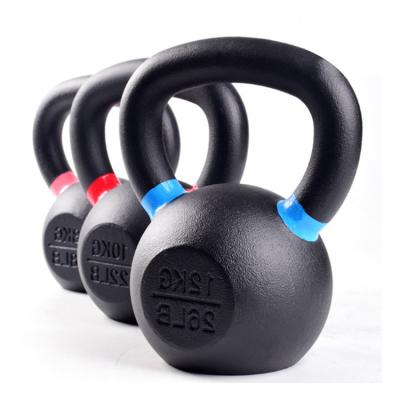 China Durable Fitness Household Kettlebell 10Kg Female Squatting Black Solid Ball Vinyl Coated Kettlebell for sale