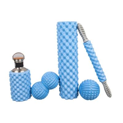 China Yoga Exercise Deep Tissue Massager For Massage Muscle Back Grid Foam Rubber Roller Set For Muscles for sale