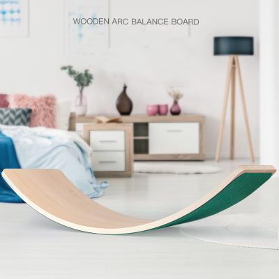 China High Quality Universal Rainbow Children's Board Balance Beam Kids Balance Board Wooden Balance Board Toys for sale