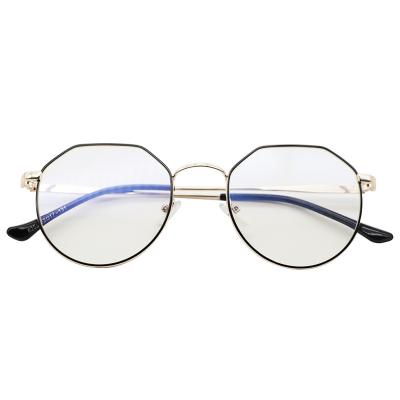 China Blue Light Blocking New 2020 Model Polygon Metal Frame Anti Blue Light Blocking Filter Computer Glasses For Women Men for sale