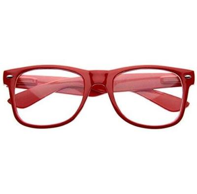 China Fashion Sunglasses Nerd Geek Red Lenses With Clear Lenses for sale