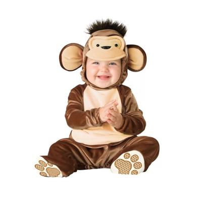 China Wholesale High Quality Christmas Performance Cute Long Sleeve Monkey Baby Rompers for sale