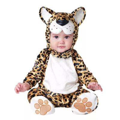 China Loing Sleeve Christmas Wholesale High Quality Cute Performance Leopard Baby Rompers for sale