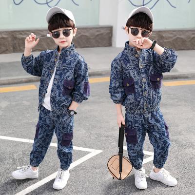 China Fashion Design Casual Autumn Kids Clothing Sets Black Spring DRYGTN2101B01 Boy's Clothing Sets Retail Cheap Kids Clothing for sale