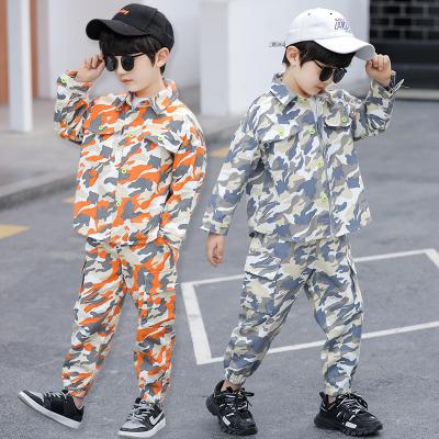 China DRWS2101B1230 Spring Fashion Design Children Kids Hip Hop Clothing Sets New Style Kids Clothes Camouflage Design Kids Clothing for sale