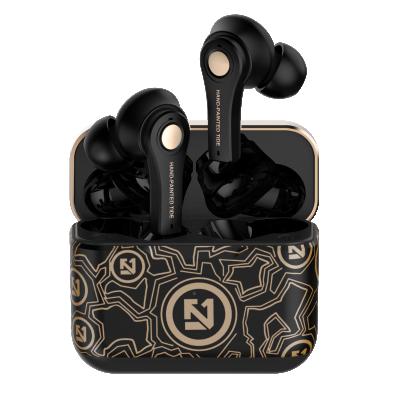 China Fashionable Black Wireless Graffiti Earbuds Hand-Painted BT 5.0 TWS Handsfree Sports TWS Earbuds (True Wireless Stereo) Waterproof TS-100 LULE for sale