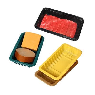 China Commercial Food Factory Price Meat Display CARD Industry Tray For Supermarket High Gloss Grade Thermoforming Plastic Blister Food for sale