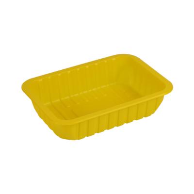 China Eco Friendly Food Cold Storage Plastic Thermoforming Rectangular Vacuum Forming Tray Container for sale