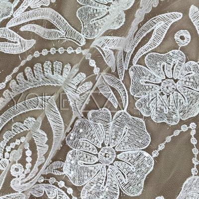 China Viable High Quality Bridal Wholesale Embroidery Lace Fabric L00801AN for sale