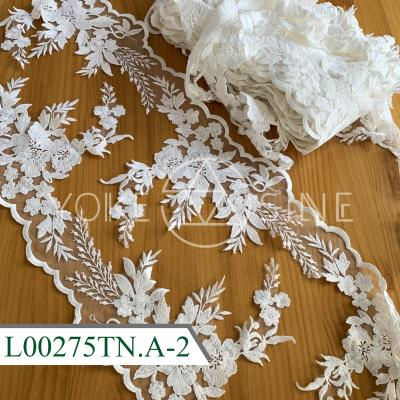 China Viable Embroidered Bridal Lace Trim To Wedding Bridal Fashion L00275TN.A-2 for sale