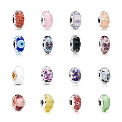 China FASHIONABLE S925 glass bead series cut murano charms diy bracelet chain decoration wholesale price women's jewelry for sale