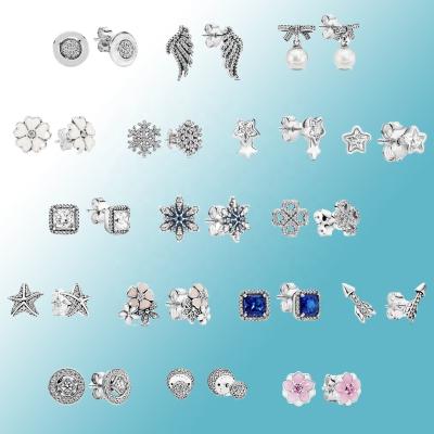 China TRENDY sweet and cute birthday gift for girlfriend S925 pure silver ear stud jewelry wholesale price for sale